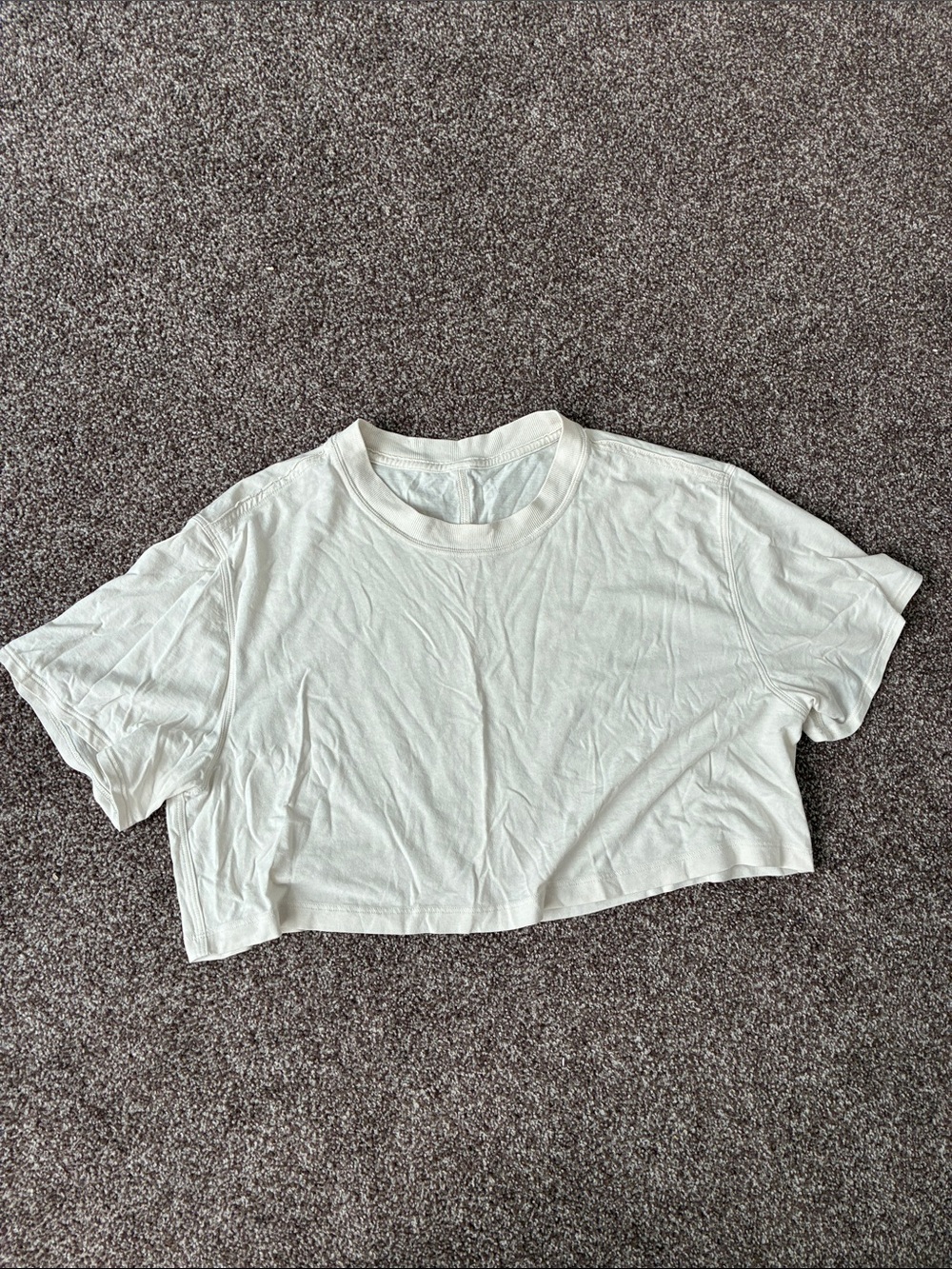 Lululemon All Yours Cropped Tee Off White size 6